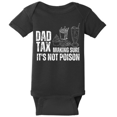 Dad Tax Making Sure Its Not Po.Ison Funny Joke Father’S Day Baby Bodysuit