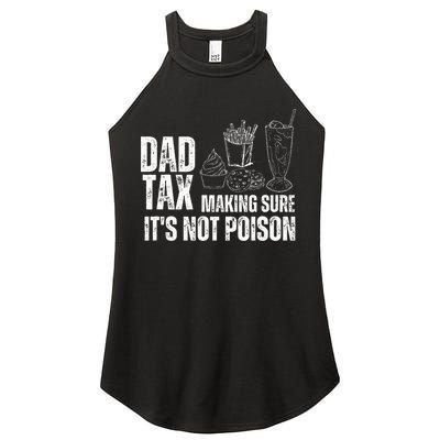 Dad Tax Making Sure Its Not Po.Ison Funny Joke Father’S Day Women's Perfect Tri Rocker Tank