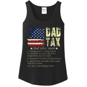 Dad Tax Making Sure ItS Not Poi.Son Us Flag Ladies Essential Tank