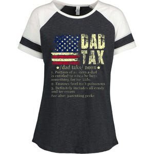 Dad Tax Making Sure ItS Not Poi.Son Us Flag Enza Ladies Jersey Colorblock Tee