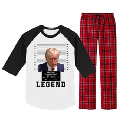 Donald Trump Mug Shot Donald Trump Legend Free Donald Trump Mugshot 2024 Raglan Sleeve Pajama Set