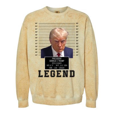 Donald Trump Mug Shot Donald Trump Legend Free Donald Trump Mugshot 2024 Colorblast Crewneck Sweatshirt