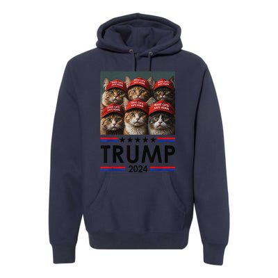 Donald Trump Make Cats Safe Again 2024 Debate Funny Premium Hoodie