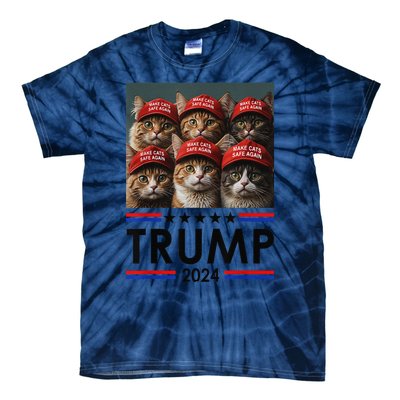 Donald Trump Make Cats Safe Again 2024 Debate Funny Tie-Dye T-Shirt