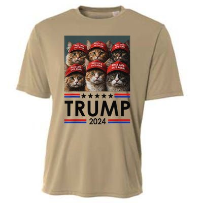 Donald Trump Make Cats Safe Again 2024 Debate Funny Cooling Performance Crew T-Shirt