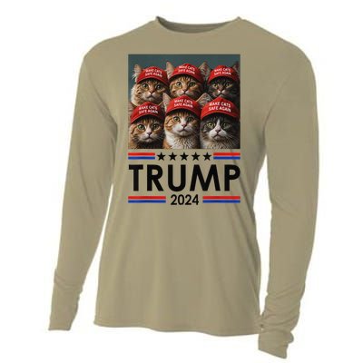 Donald Trump Make Cats Safe Again 2024 Debate Funny Cooling Performance Long Sleeve Crew