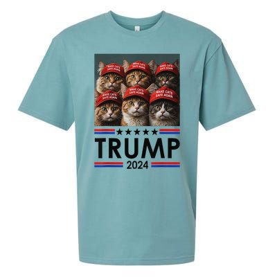 Donald Trump Make Cats Safe Again 2024 Debate Funny Sueded Cloud Jersey T-Shirt