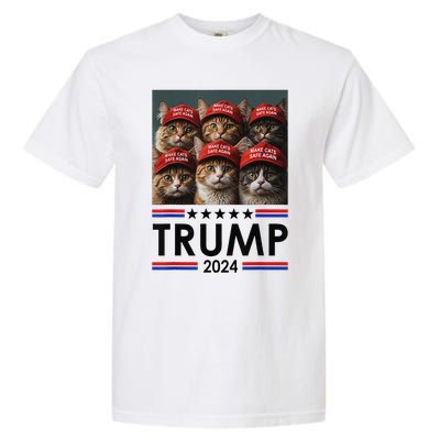 Donald Trump Make Cats Safe Again 2024 Debate Funny Garment-Dyed Heavyweight T-Shirt