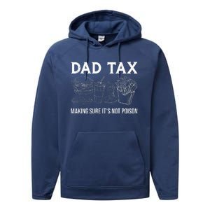 Dad Tax Making Sure Its Not P.O.I.S.O.N Fathers Day Performance Fleece Hoodie