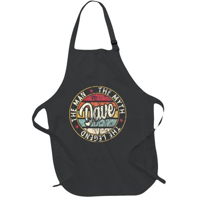 Dave The Man The Myth The Legend First Name Dave Full-Length Apron With Pockets