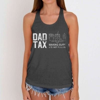Dad Tax Making Sure Its Not P.O.I.S.O.N Women's Knotted Racerback Tank