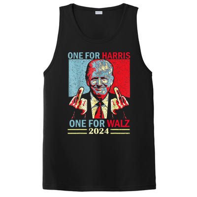 Donald Trump Middle Finger Harris Walz Usa Election PosiCharge Competitor Tank