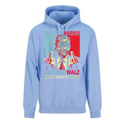 Donald Trump Middle Finger Harris Walz Usa Election Unisex Surf Hoodie