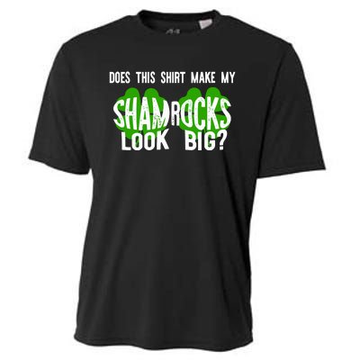 Does This Make My Shamrock Look Big St Patricks Day Irish Cooling Performance Crew T-Shirt