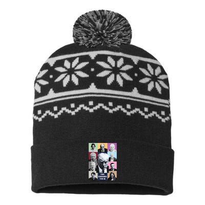 Donald Trump Mugshot USA-Made Snowflake Beanie