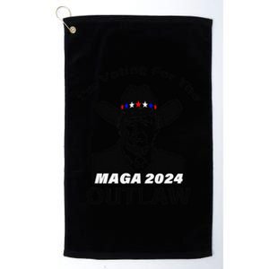 Donald Trump Maga IM Voting For The Outlaw 2024 President Platinum Collection Golf Towel