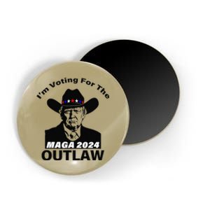 Donald Trump Maga IM Voting For The Outlaw 2024 President Magnet