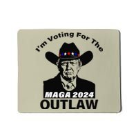 Donald Trump Maga IM Voting For The Outlaw 2024 President Mousepad