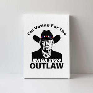 Donald Trump Maga IM Voting For The Outlaw 2024 President Canvas