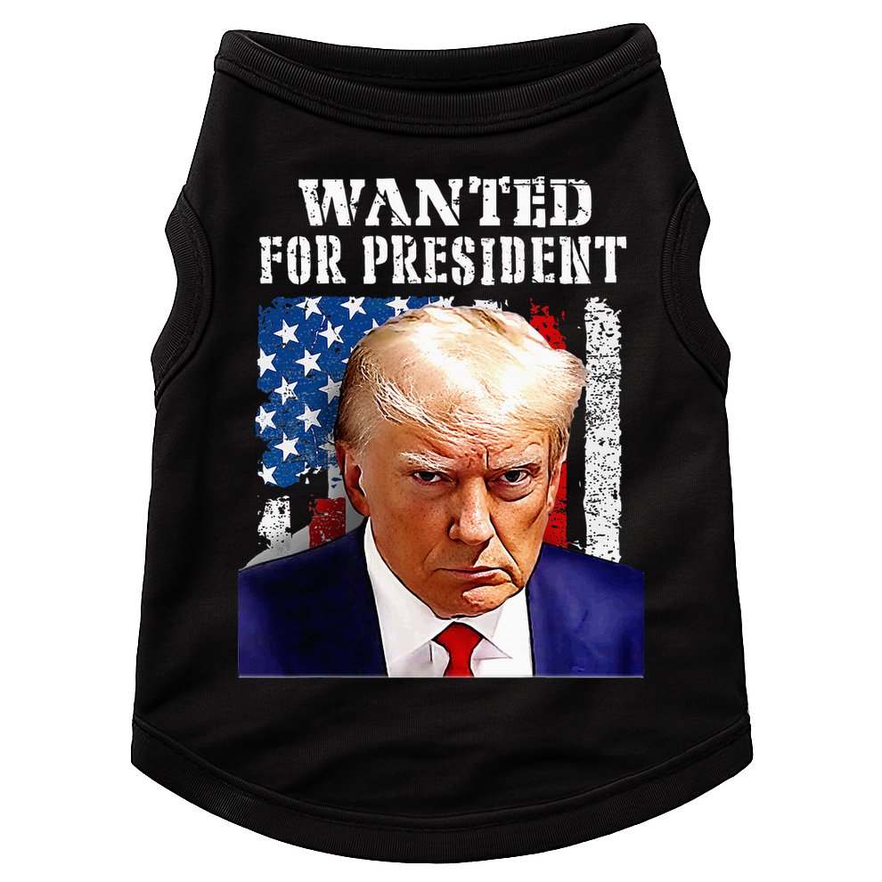 Donald Trump Mug Shot Wanted For U.S. President 2024 Doggie Tank