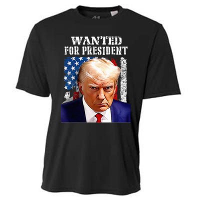 Donald Trump Mug Shot Wanted For U.S. President 2024 Cooling Performance Crew T-Shirt