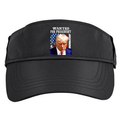 Donald Trump Mug Shot Wanted For U.S. President 2024 Adult Drive Performance Visor