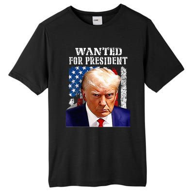 Donald Trump Mug Shot Wanted For U.S. President 2024 Tall Fusion ChromaSoft Performance T-Shirt