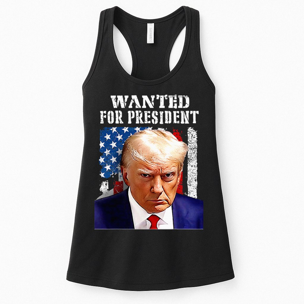 Donald Trump Mug Shot Wanted For U.S. President 2024 Womens Tank Top