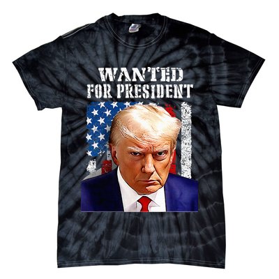 Donald Trump Mug Shot Wanted For U.S. President 2024 Tie-Dye T-Shirt