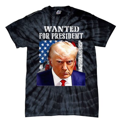 Donald Trump Mug Shot Wanted For U.S. President 2024 Tie-Dye T-Shirt