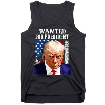 Donald Trump Mug Shot Wanted For U.S. President 2024 Tank Top