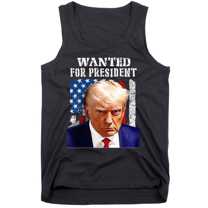 Donald Trump Mug Shot Wanted For U.S. President 2024 Tank Top