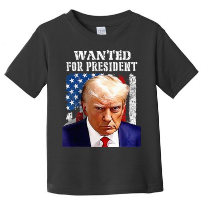 Donald Trump Mug Shot Wanted For U.S. President 2024 Toddler T-Shirt