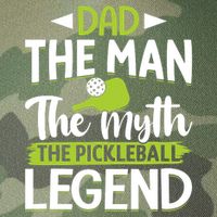 Dad The Man The Myth The Pickleball Legend Legacy Tie Dye Trucker Hat