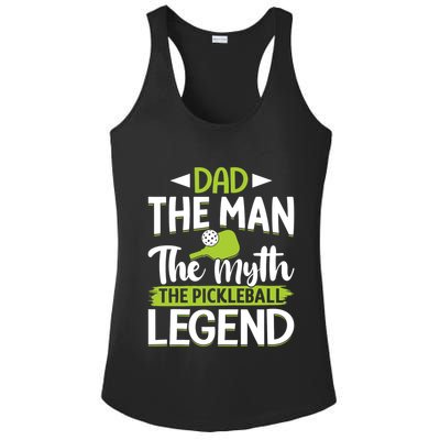 Dad The Man The Myth The Pickleball Legend Ladies PosiCharge Competitor Racerback Tank