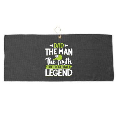 Dad The Man The Myth The Pickleball Legend Large Microfiber Waffle Golf Towel