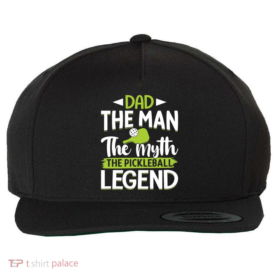 Dad The Man The Myth The Pickleball Legend Wool Snapback Cap