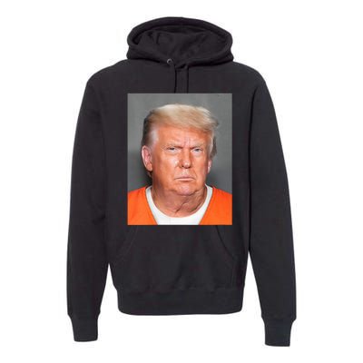 Donald Trump Mug Shot Trending Premium Hoodie