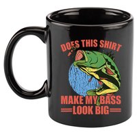 Does This Make My Bass Look Big Funny Fishing 11oz C Handle Ceramic Mug
