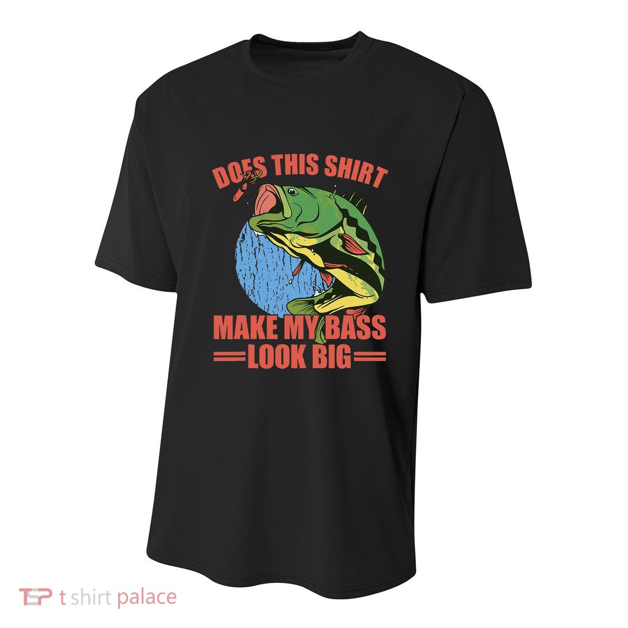 Does This Make My Bass Look Big Funny Fishing Youth Performance Sprint T-Shirt