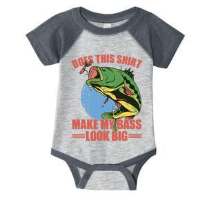 Does This Make My Bass Look Big Funny Fishing Infant Baby Jersey Bodysuit