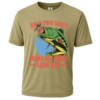 Does This Make My Bass Look Big Funny Fishing Cooling Performance Crew T-Shirt