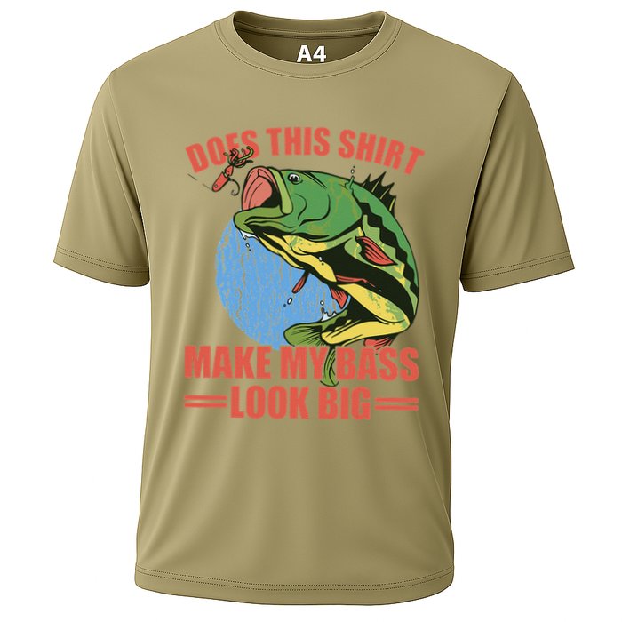 Does This Make My Bass Look Big Funny Fishing Cooling Performance Crew T-Shirt