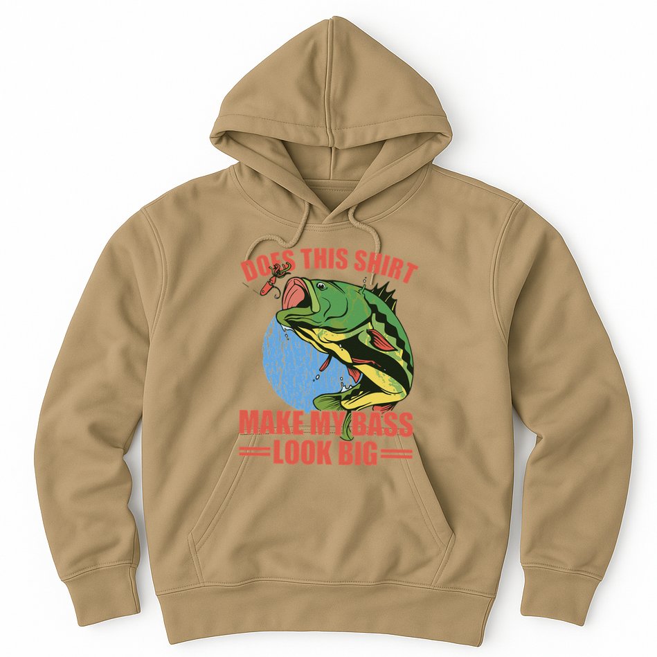 Does This Make My Bass Look Big Funny Fishing Hoodie