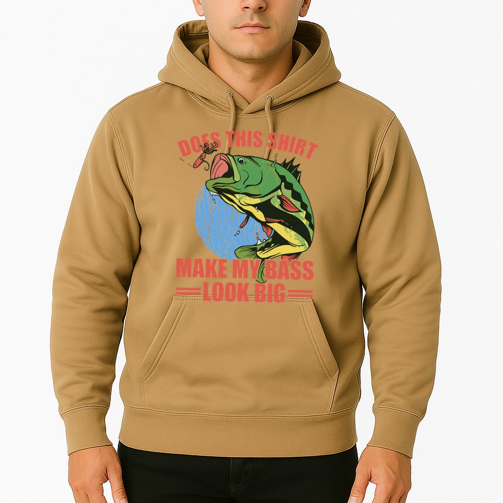 Does This Make My Bass Look Big Funny Fishing Hoodie