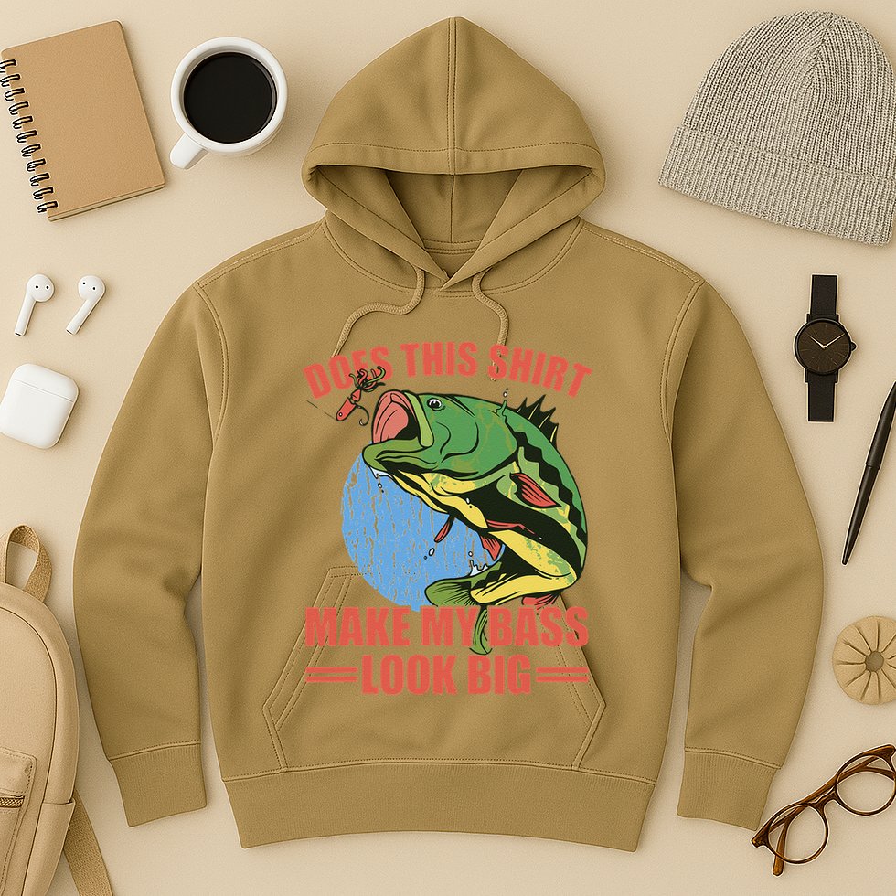Does This Make My Bass Look Big Funny Fishing Hoodie