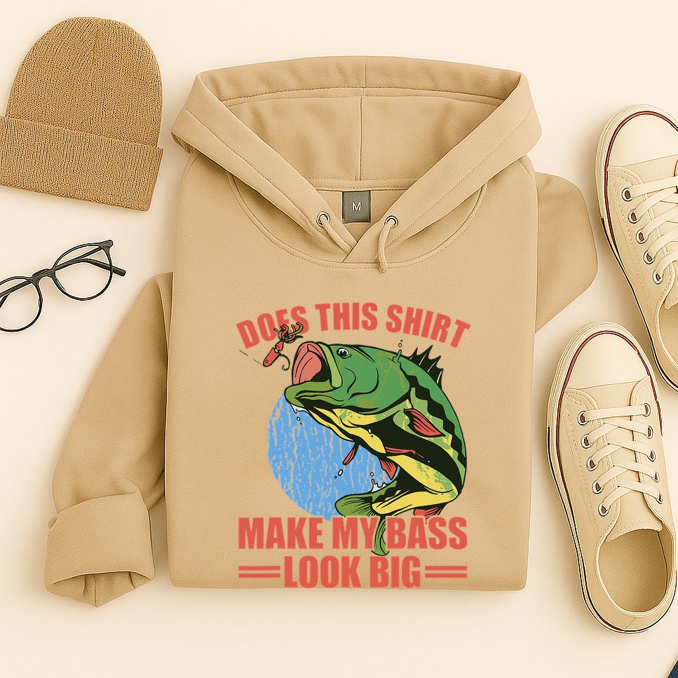Does This Make My Bass Look Big Funny Fishing Hoodie