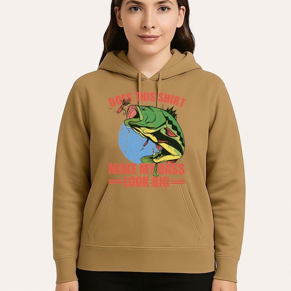 Does This Make My Bass Look Big Funny Fishing Hoodie