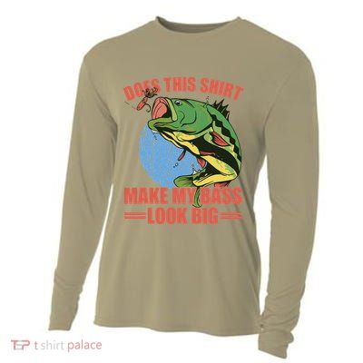 Does This Make My Bass Look Big Funny Fishing Cooling Performance Long Sleeve Crew