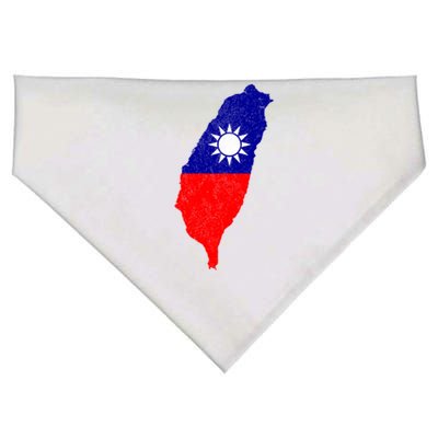 Distressed Taiwan Map Flag Support For Taiwan I Love Taiwan Gift USA-Made Doggie Bandana